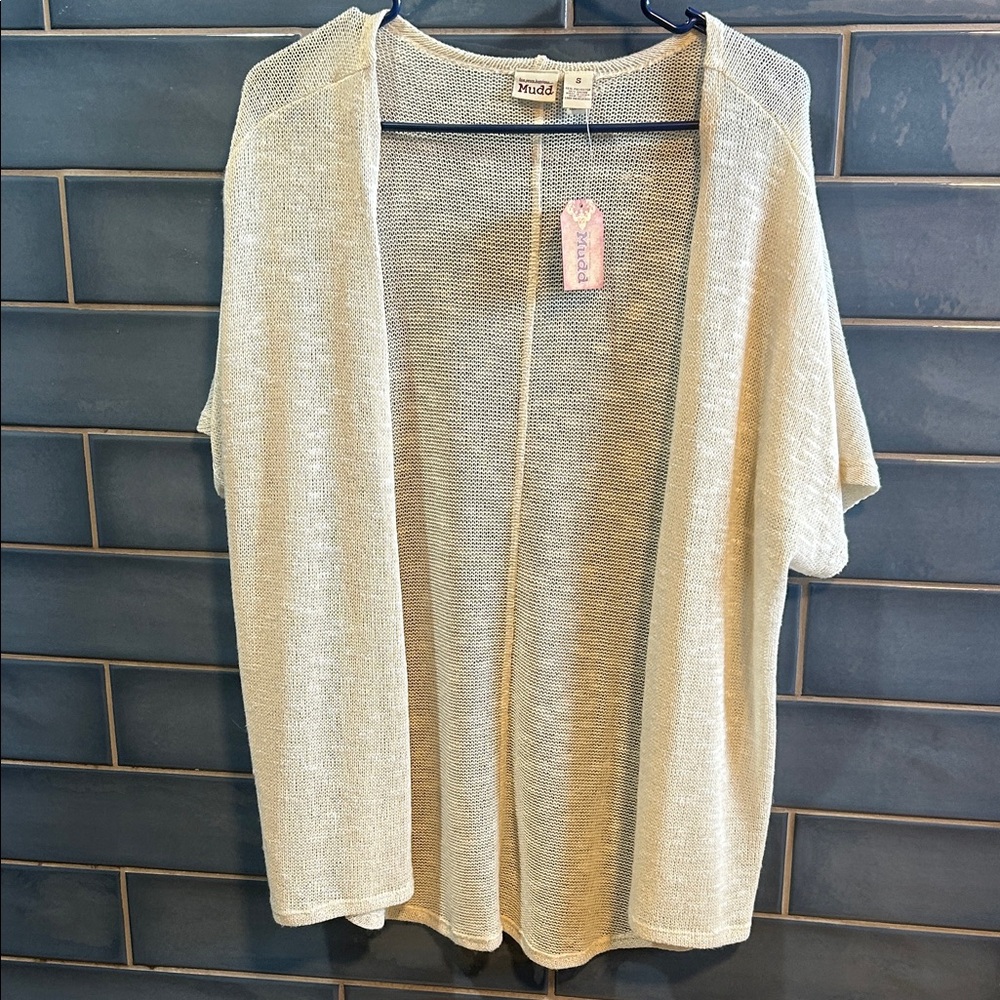 Mudd Cream Open-Front Shrug